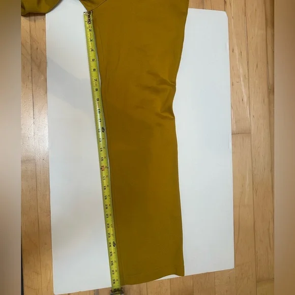 Betabrand Women's Mustard Yellow Goldenrod 7-Pocket Yoga-Pant Chinos - Picture 5 of 5